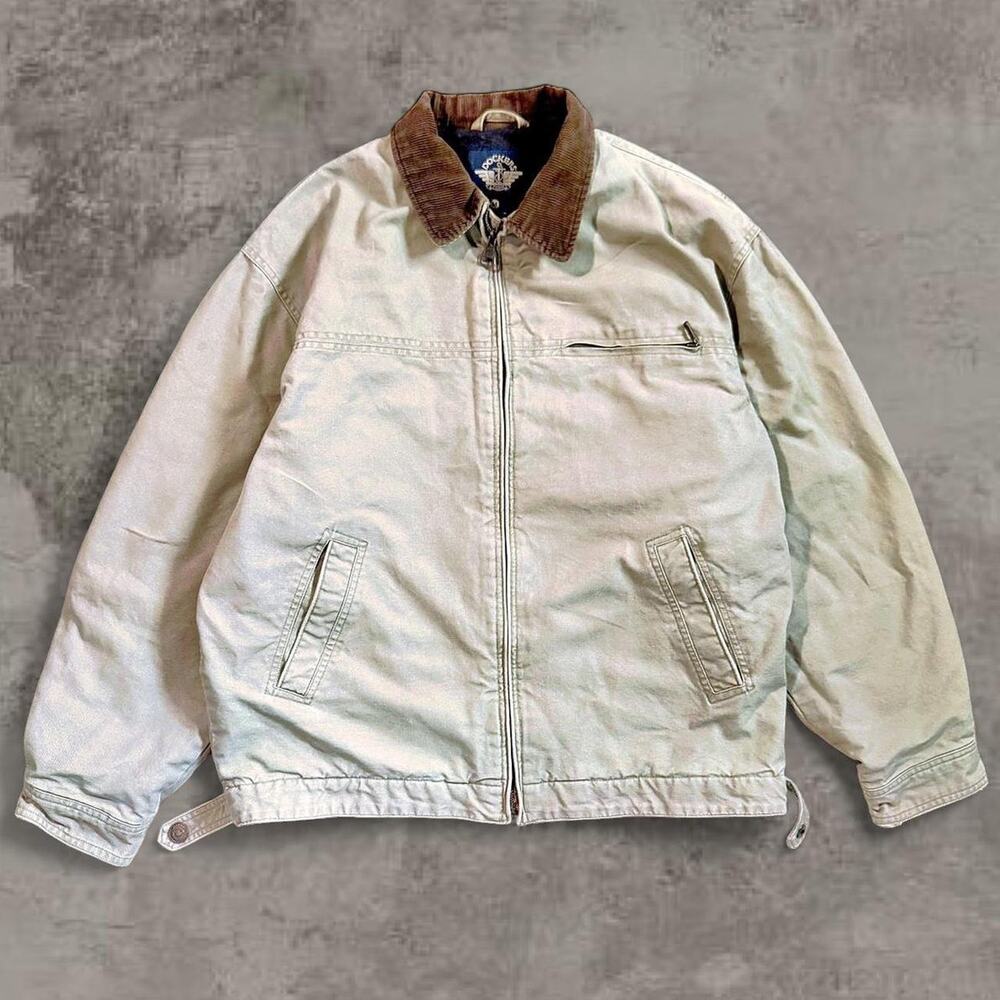 Vintage dockers Detroit style canvas workwear jacket tagged M
